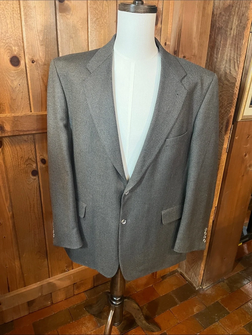 New England 44L 100% lambswool tweed blazer 3253